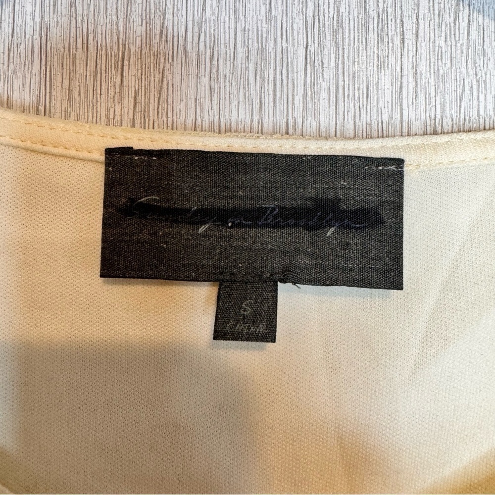 Sunday in Brooklyn Cream Lace Cropped Sleeve Top size small - Picture 2 of 5